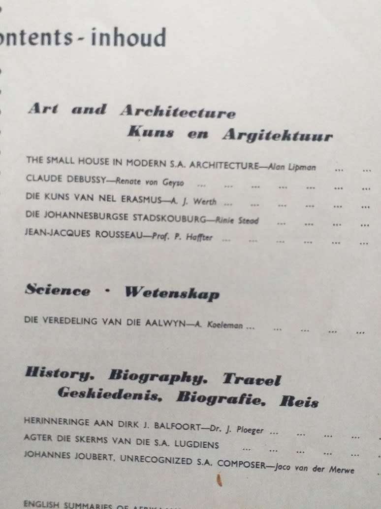 Lantern Tydskrif Magazine Des 1962 vol XII nr 2