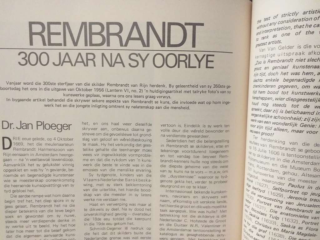 Lantern Tydskrif Magazine  Des 1969 vol 19 nr 2