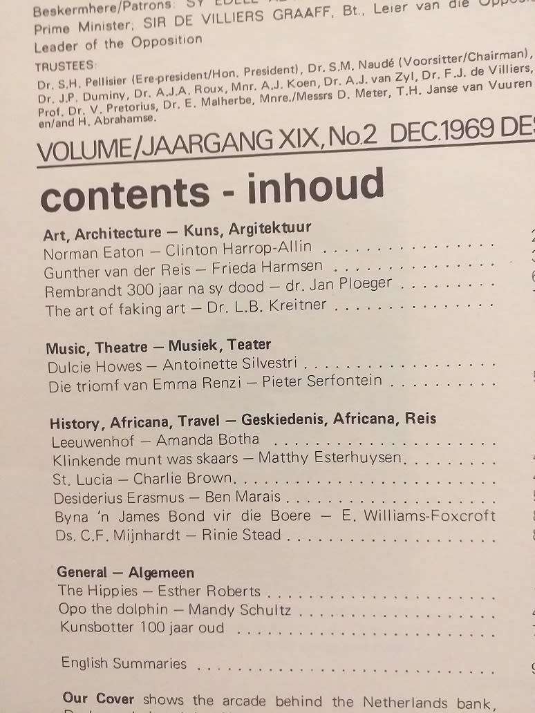 Lantern Tydskrif Magazine  Des 1969 vol 19 nr 2