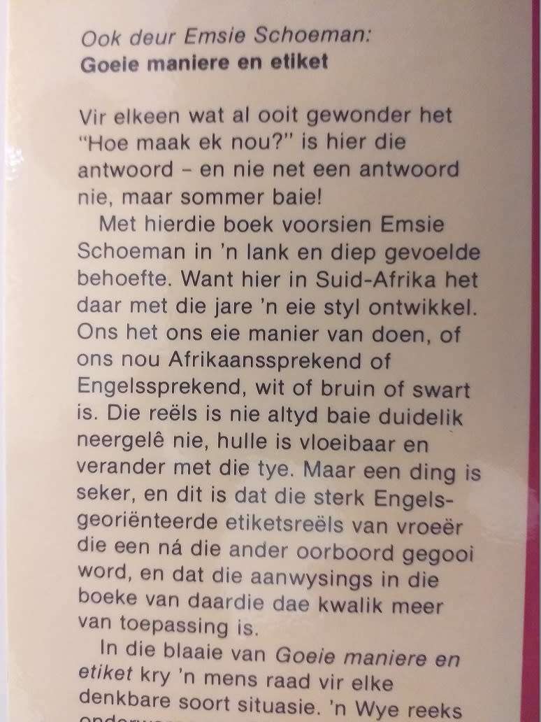 Elegant geklee deur Emsie Schoeman