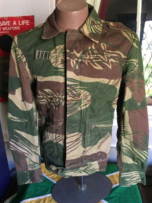 Rare Rhodesian camo tailored bush jacket
