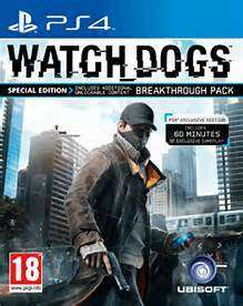 Watch Dogs Special Edition PS4 Game - INCLUDES ADDITIONAL UNLOCKABLE CONTENT 60 Min - FREE SHIPPING