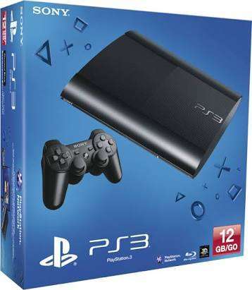 Sony PlayStation 3 Ultra Slim12 GB Black (CECH-4304A) Sony Controller, HDMI CABLE  -  POWER CABLE