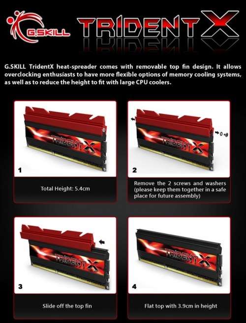 G.SKILL TRIO X - F3-2400C10D-8 GTX - 8GB (4GBx2) - Dual Channel Kit - MEMORY  (RAM) - NEW