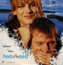 TWO IF BY SEA - Sandra Bullock & Leary - Laser disc 1996 Film - Wide Screen - WB - LD 14159