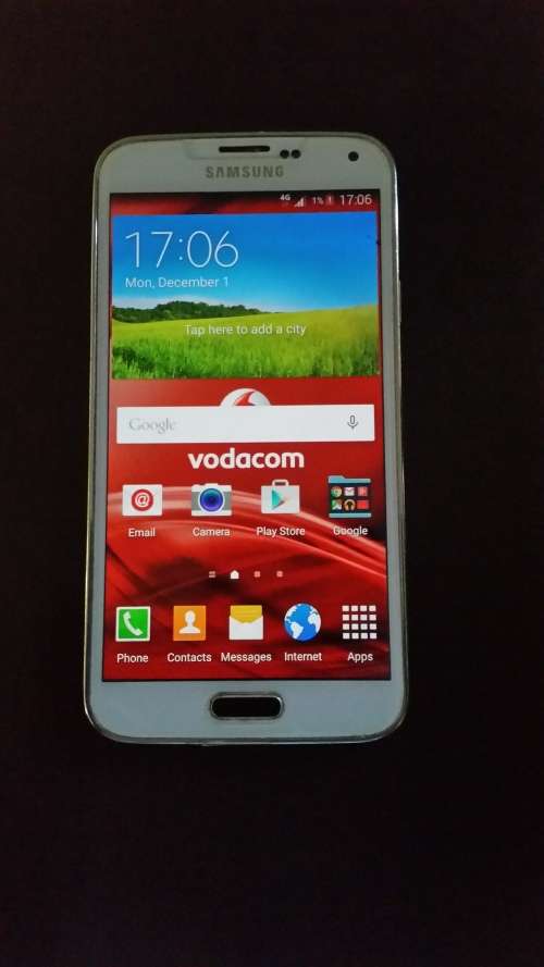 Samsung Galaxy S5 LTE Smartphone - 16 GB  - 2.5 GHZ - +UHD 4K - White - SH-G900F - Screen protector