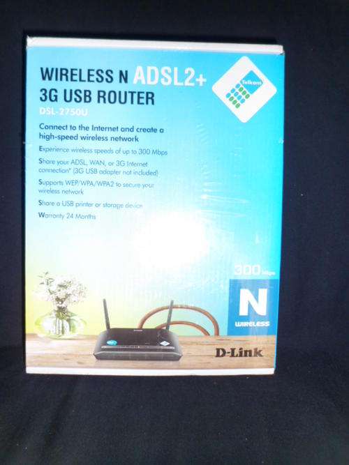 Telkom - D-Link DSL-2750U Router - ADSL2/2+ Internet Access Device