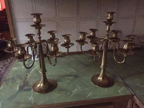 2x Candlestick with 7 candle holders