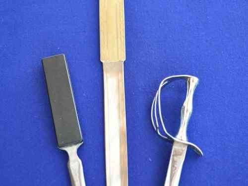 Vintage Letter Openers - Three, One in Leather Style Sheath