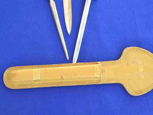 Vintage Letter Openers - Three, One in Leather Style Sheath