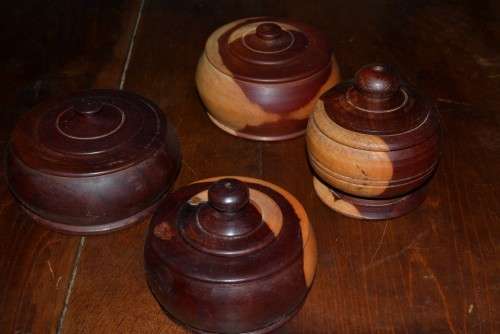 4 x Wooden containers