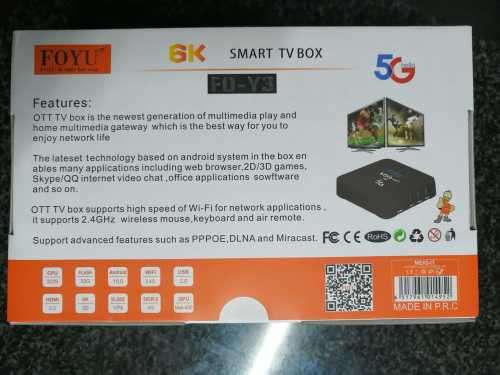 Smart Tv Box 6k including Wireless Mini Backlit Keyboard