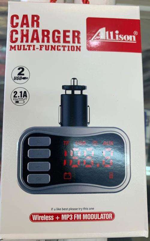 Allison Car Charger (Multi-Function) Wireless + MP3 Modulator - Brand New Sealed - Stock On Hand