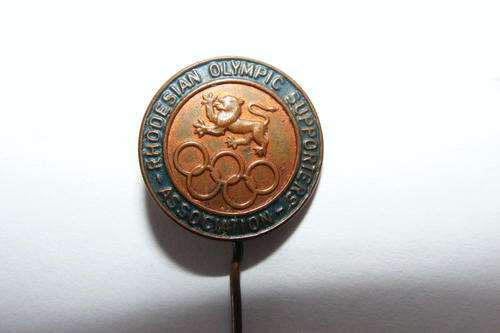 RHODESIAN OLYMPIC PIN BADGE