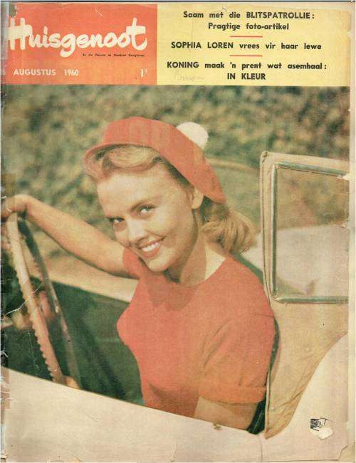 Huisgenoot Tydskrif - 26 Aug 1960 - Ou Blitspatrollie - die All Blacks kom - Sophia Loren