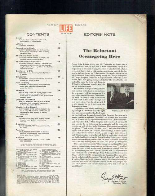 Life magazine - Vol 39 no 6 - 4 Oct 1965 - See product description for content