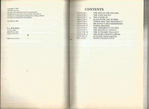 PW Botha the last betrayal - Eschel Rhoodie - 1989 - The rise and fall off PW Botha