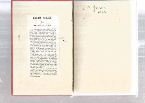 Honger wolwe - Braam Le Roux - 1950 - Los staande spannings verhaal