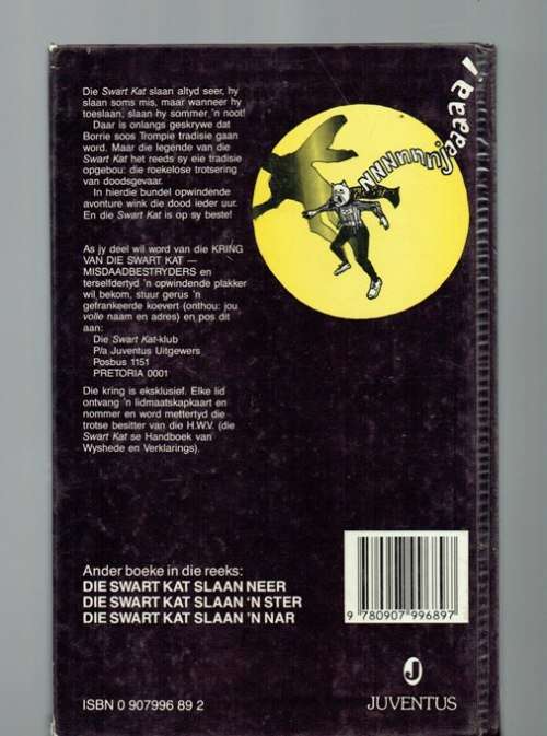 Die swartkat slaan n noot - Chris Sasner - 1986 - Swart Kat jeugavontuur nr 4