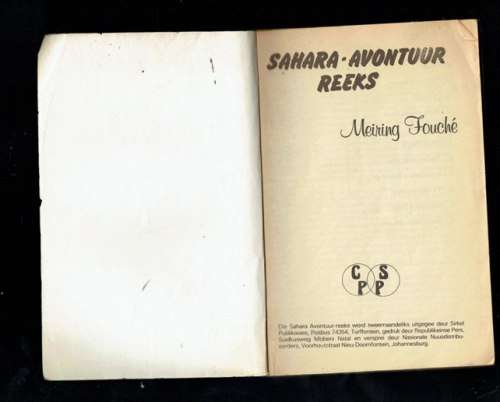 Meiring Fouche - n Teken in die nag - Sirkel uitgawe - Sahara Avontuur nr 35