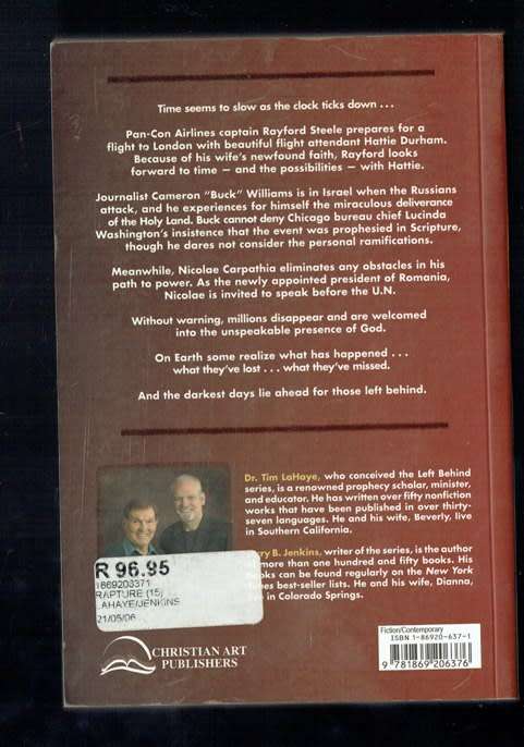 The Rapture - In the twinkling of an eye - La Hay and Jenkins - 2004 No 1 in Left behind series