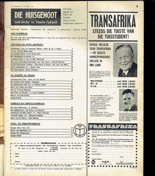 Huisgenoot Tydskrif - 13 Des 63 - Sien scan en produkbeskrywing vir inhoud