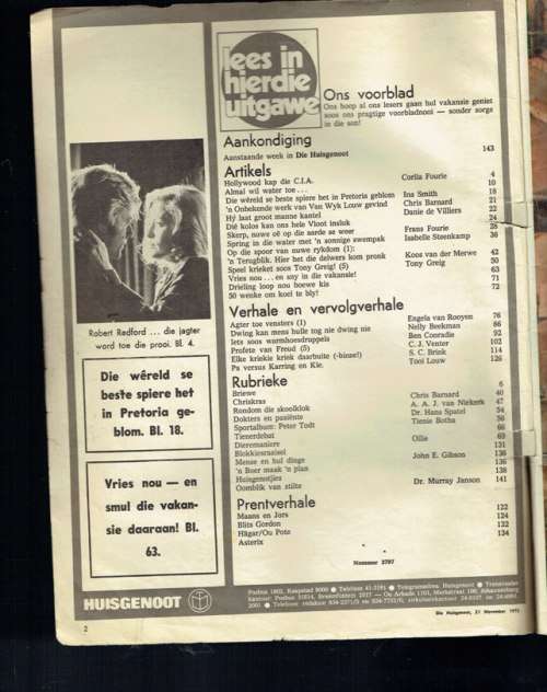 Huisgenoot Tydskrif - 21 Nov 1975 - Sien scan en produkbeskrywing vir inhoud