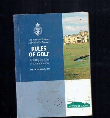Rules of Golf Booklet - By the Royal and Ancient Golf Club of St Andrews - 2000 - 29th edition