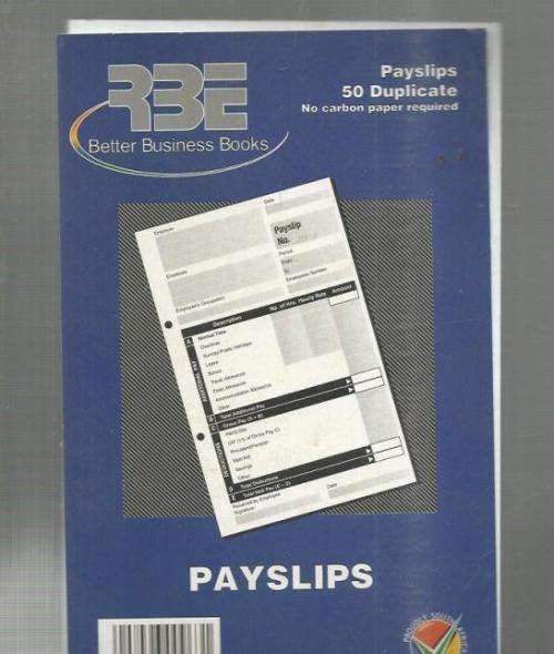 Payslip booklet (50 duplicate tearoff payslips) from Bussiness books