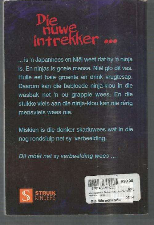 Klou van die Ninja - Louis van Niekerk - 2014 - Jeug riller - Monstermaan reeks nr 2 (a9)