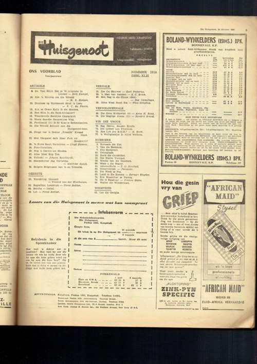 Huisgenoot Tydskrif - 24 Okt 1958 - Penny Coelen en ander - Sien produk beskrywing