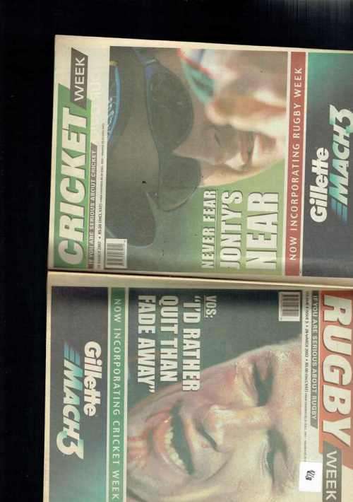 Rugby Week / Cricket World 2 x Magizines 5 Mrt 2002 and 26 Mrt 2002