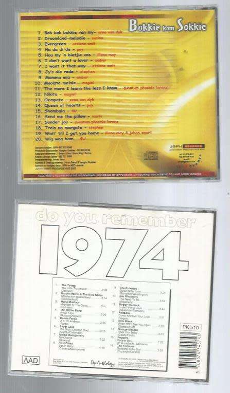 CD lot 5 - 25 hits of the 60`s - Sokkie Dans - Bokkie kom sokkie - 1974