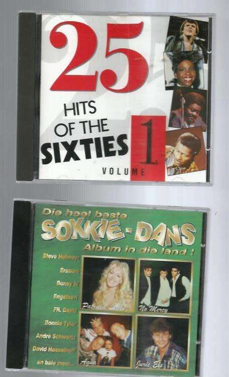 CD lot 5 - 25 hits of the 60`s - Sokkie Dans - Bokkie kom sokkie - 1974