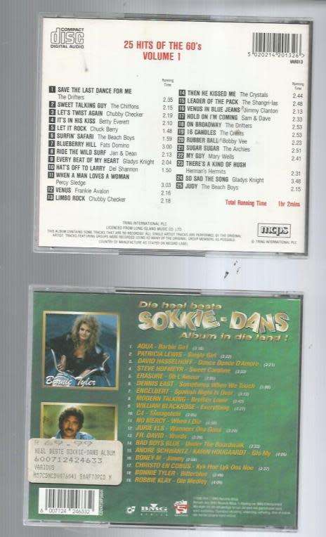 CD lot 5 - 25 hits of the 60`s - Sokkie Dans - Bokkie kom sokkie - 1974