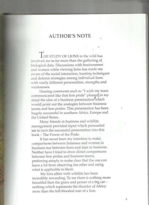 The power of the Pride - Ian Thomas - Create powerfull business teams