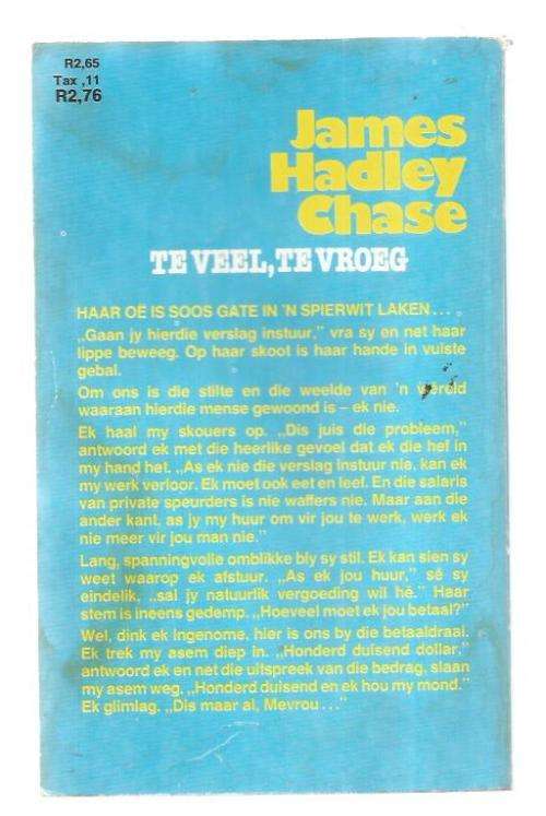 Te veel, te vroeg - James Hadley Chase - Olympos vertaling van A CAN OF WORMS