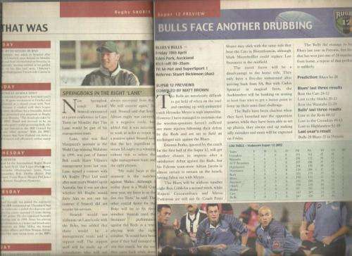 Rugby Week / Cricket Week - 24 April 2002