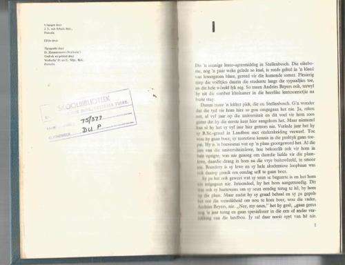 Die skraal man - AJ du Plessis - 1968 - Avontuur verhaal