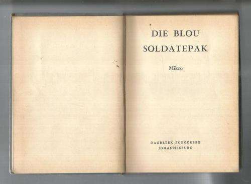 Die blou soldatepak - Mikro - (60`s druk) - Ou Kaapse verhaal