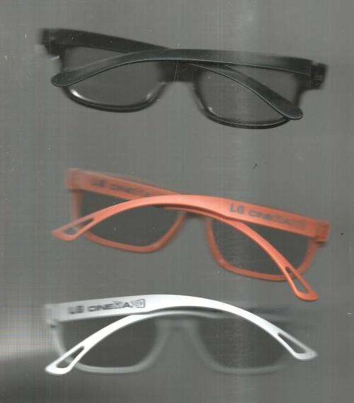 Lot of 3 - 3D glasses 2 x LG 1 x Unknown