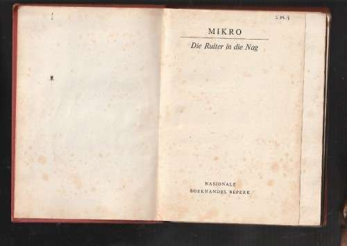 Die Ruiter in die Nag - Mikro - 1967 - Boere oorlog avontuur vir die jeug