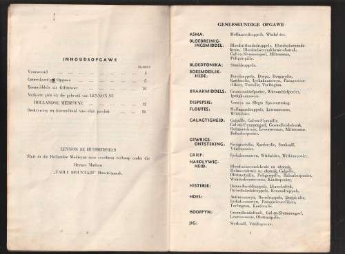 Lennon se Hollandse Medisyne handboekie / Lennon`s Dutch medicine handbook (60,s?)