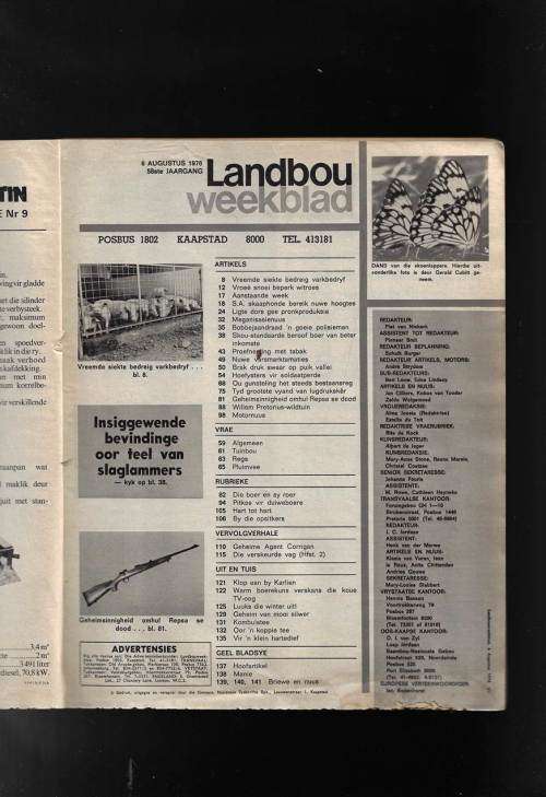 Landbouweekblad 6 Augustus 1976 - Sien scans