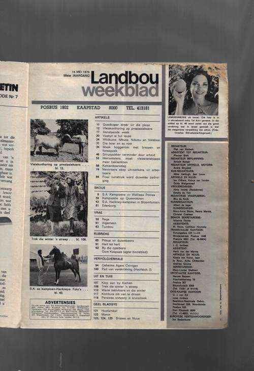 Landbouweekblad Tydskrif - 14 Mei 1976 - Sien produkbeskrywing