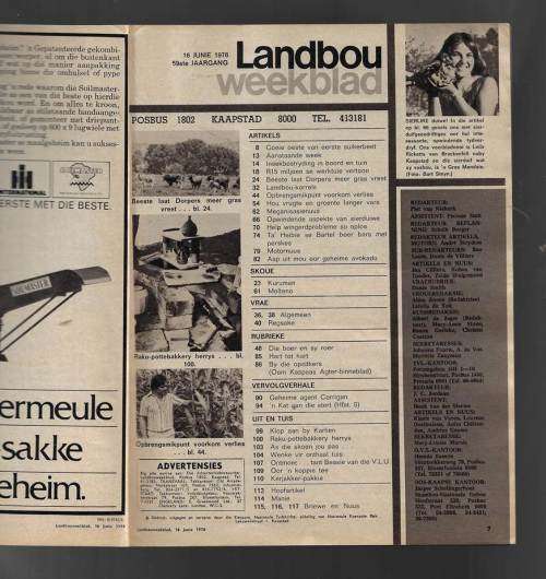 Landbouweekblad Tydskrif 16 Junie 1978 - Sien scans