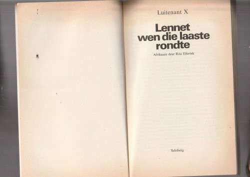 Lennet wen die laaste rondte - Luitenant X - 1989 - Lennet reeks nr 11