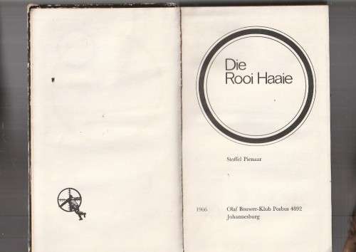Die Rooi Haaie - Stoffel Pienaar - 1966 - Spioen Olaf Bouwer reeks - Olaf Bouwer Boekklub