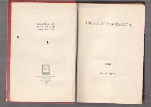 Die mense van Bergdal - Elmar Steyn - 1961 - Ou Kaapse avontuurverhaal