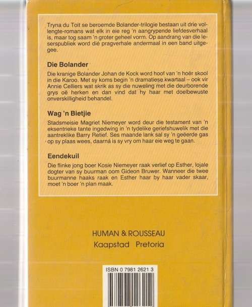 Tryna du Toit Omnibus - Bolander Trilogie - 1990